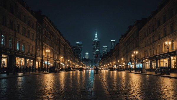 Les secrets des paysages urbains nocturnes fascinants